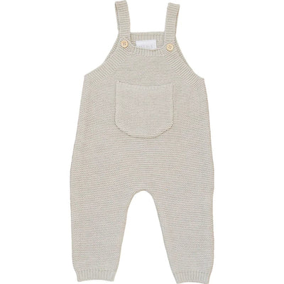 baby Luca Elle Baby & Toddler Heather Grey Knit Pocket Overalls for sale from kelowna BC Canada