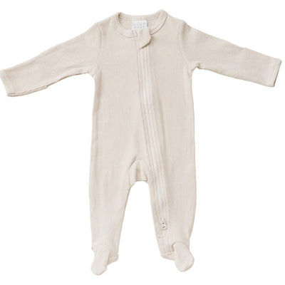 baby Luca Elle Baby & Toddler Vanilla Organic Cotton Ribbed Zipper for sale from kelowna BC Canada