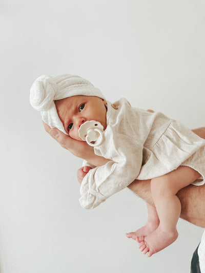 baby Luca Elle Romper Boho Linen Romper for sale from kelowna BC Canada